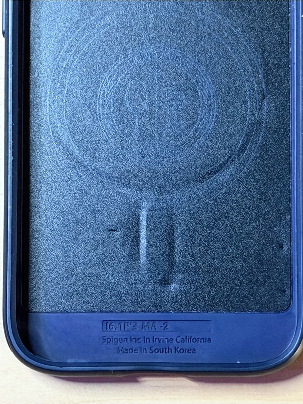 Blue Textured Protective iPhone 15 Pro Case - Spigen